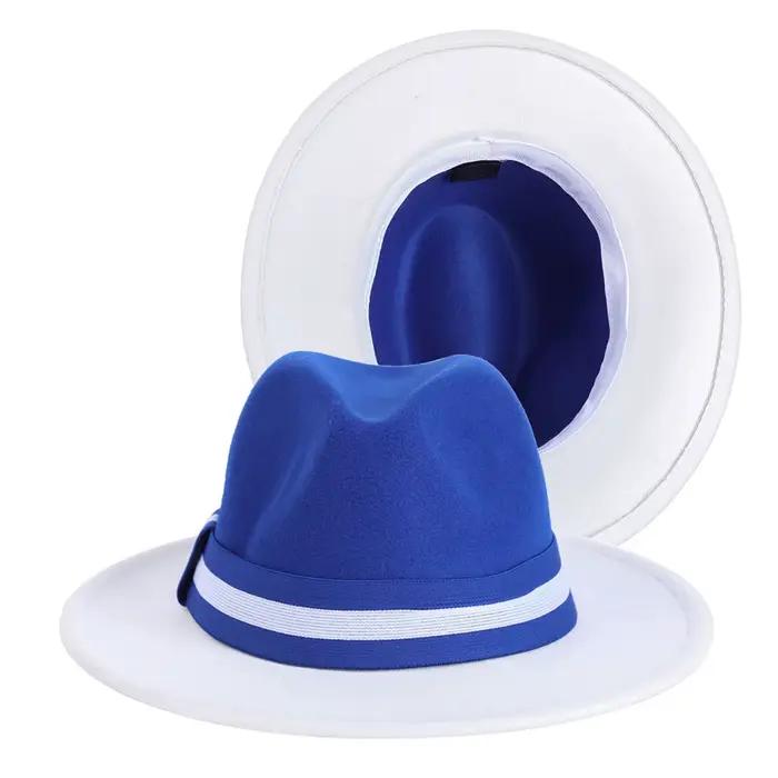 Chapeau Fedora Patchwork Jazz jaune et violet