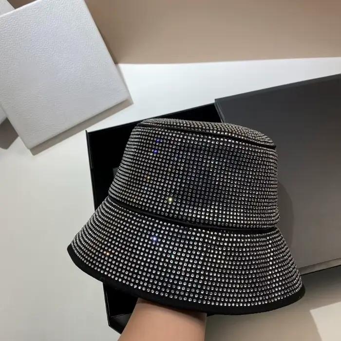 Chapeau seau Fedoras plein diamants accrocheur scintillant Panama printemps été hommes