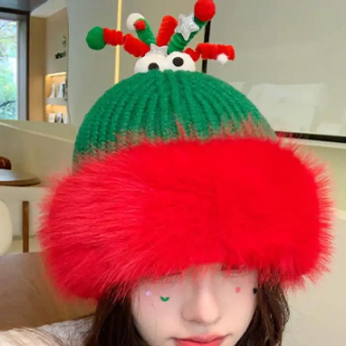 Casquette de noël en peluche douce