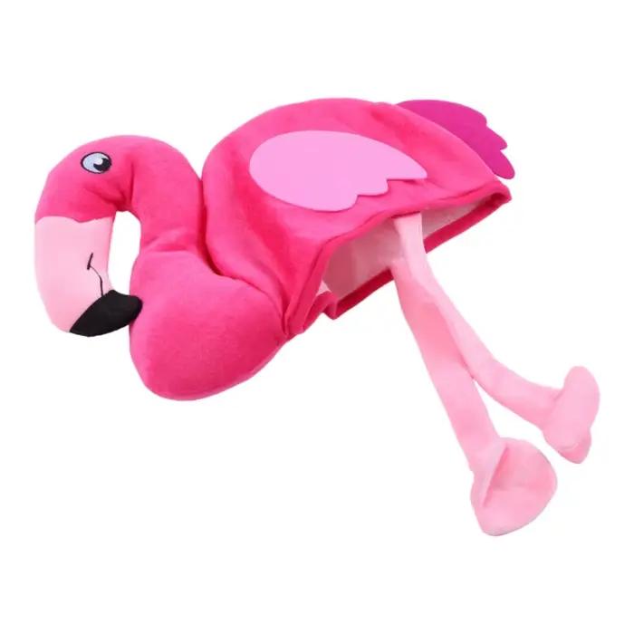 Chapeau drôle d'halloween en forme flamant rose