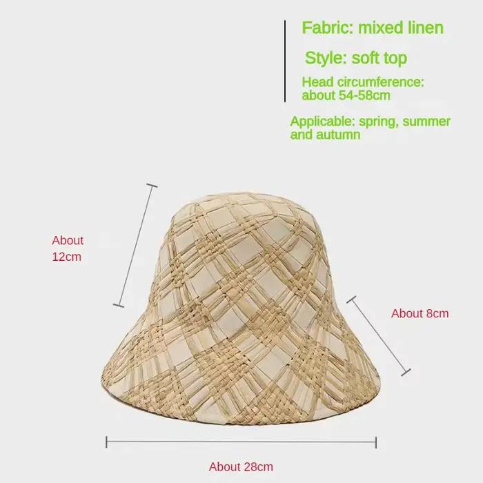 Chapeau de paille en raphia pour femmes