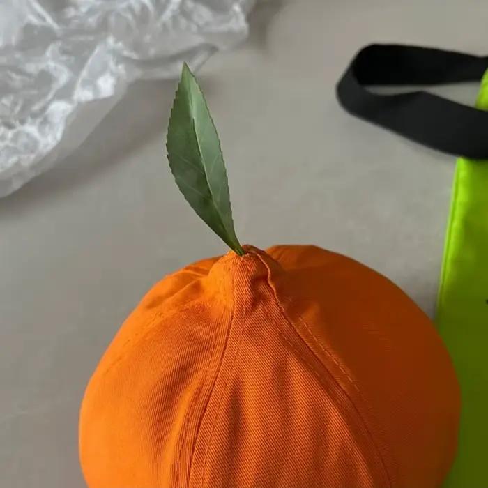 Casquette de Baseball Orange en coton