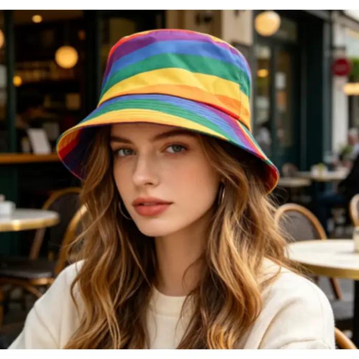 PESENAR Chapeau Bob Arc-en-ciel Vibrant