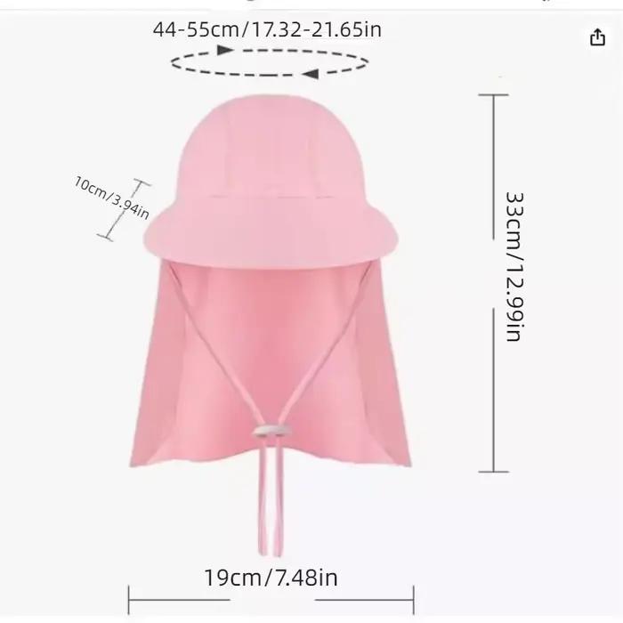 Chapeau de soleil anti-UV en soie glacée pour enfants