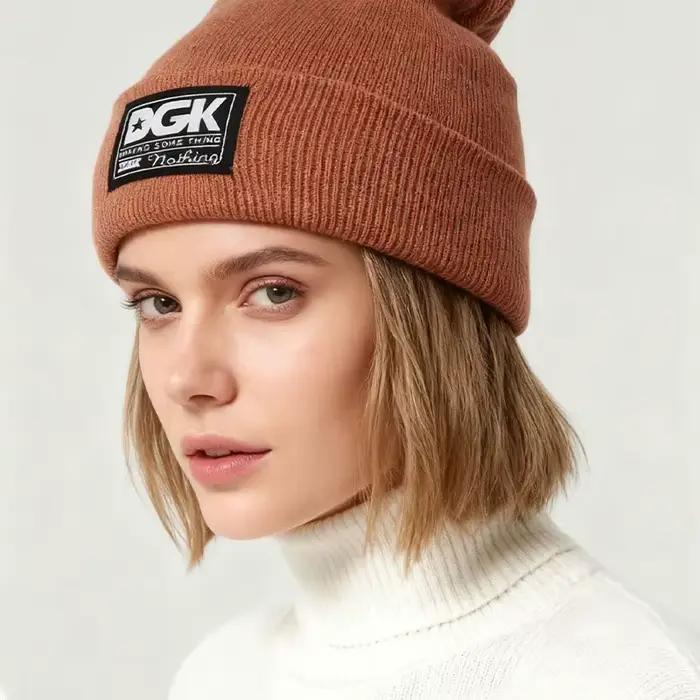 Chapeau en tricot unisexe chaud et polyvalent pour l'automne et l'hiver
