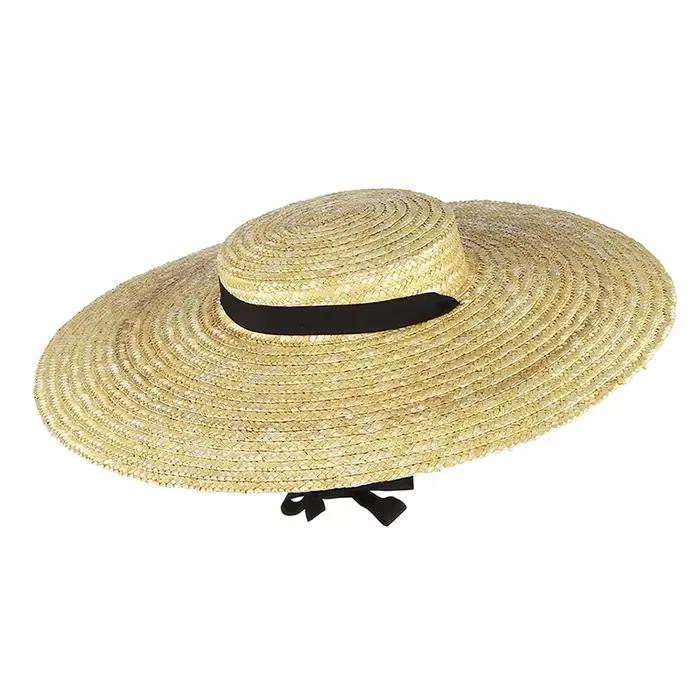 Chapeau de paille à large bord pour femmes