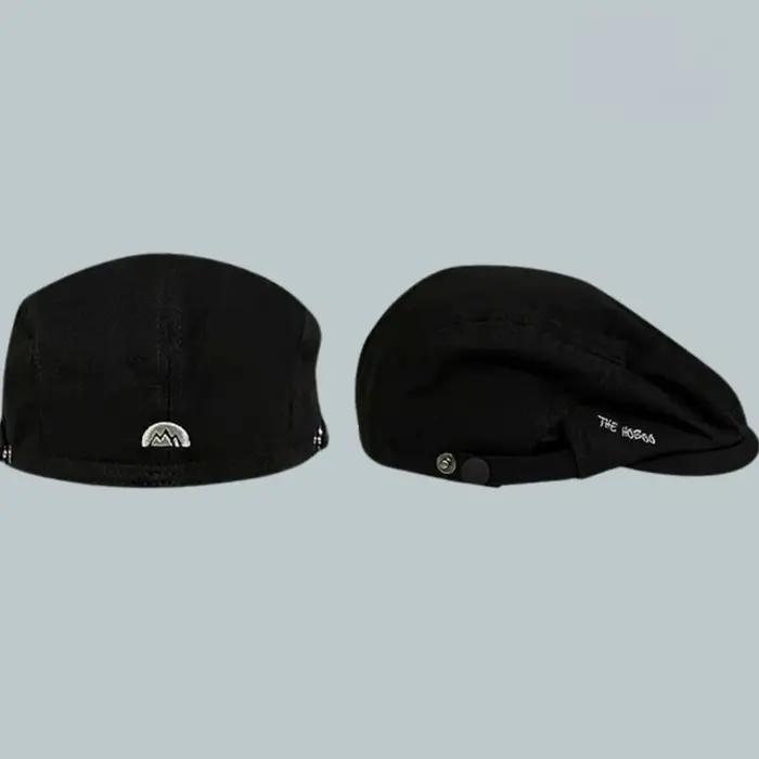 Béret brodé décontracté en coton vintage