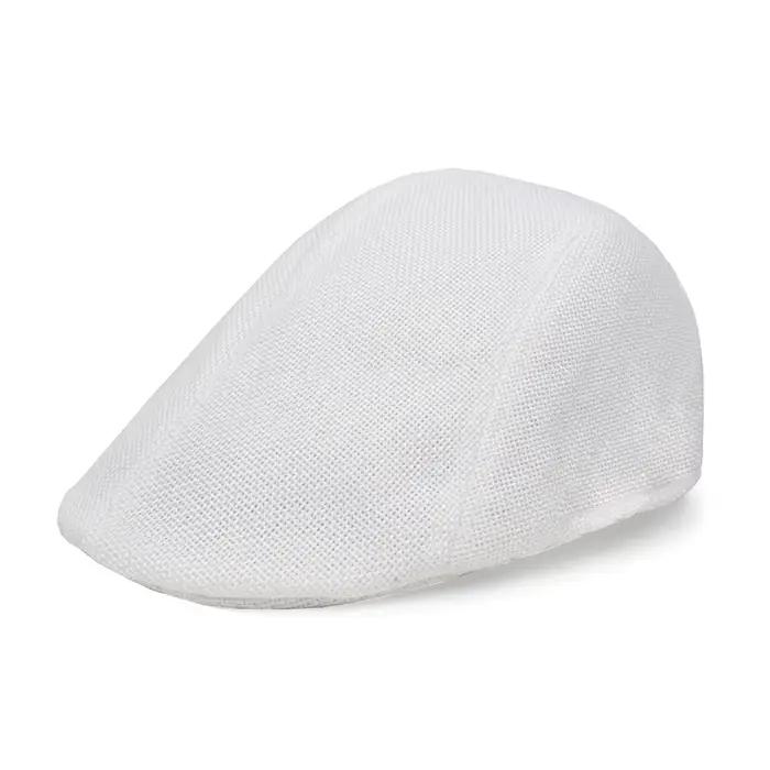 Hommes bérets casquette Style britannique 2024 nouveau automne été lin chapeaux mode casquettes plates classique