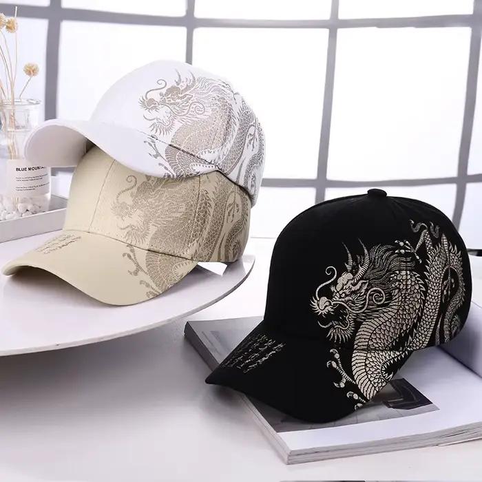 Casquettes de baseball imprimées dragon chinois