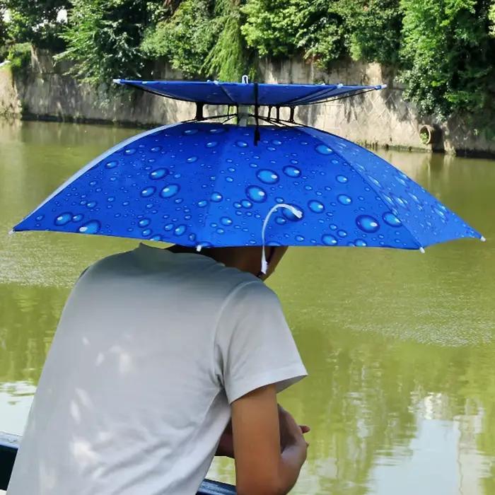 Chapeau de parapluie de pluie portable