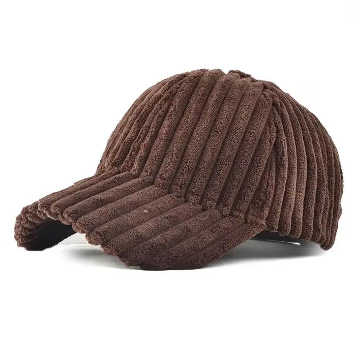 COKK – Casquette de Baseball en velours côtelé pour femme