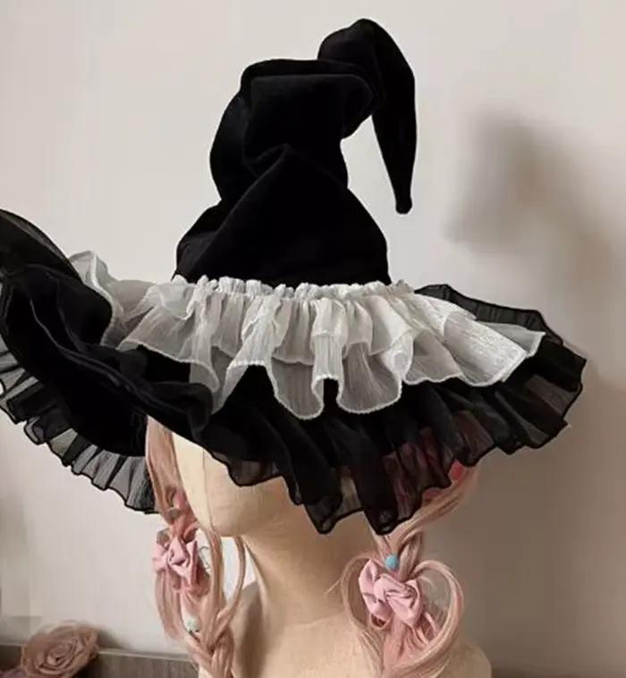 Chapeau de sorcière gothique Halloween