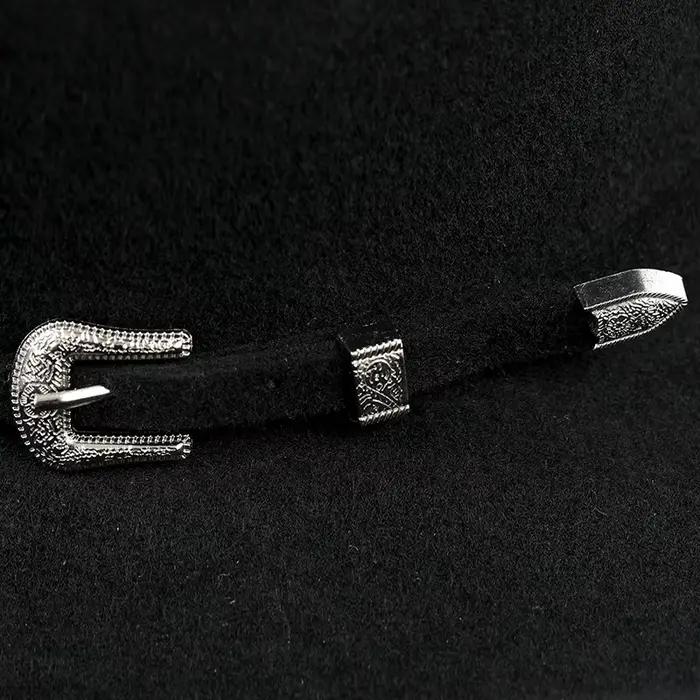 Chapeau de cowboy occidental en feutre de laine 100% pour hommes