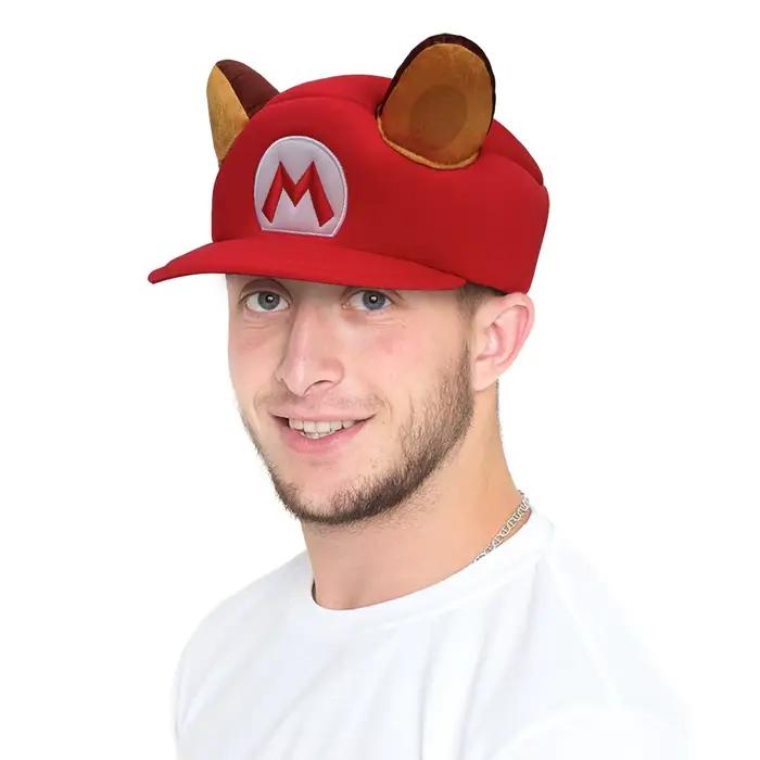 Bros raton laveur Cosplay chapeau avec oreilles adulte Super Luigi dessin animé casquette rouge classique jeu