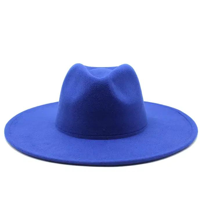 Chapeau Fedora Femme Automne Hiver en Feutre Style Britannique Vintage pour Femmes Occasions Spéciales Église Chapeau Jazz Blanc à Bord Plat Multifonctionnels