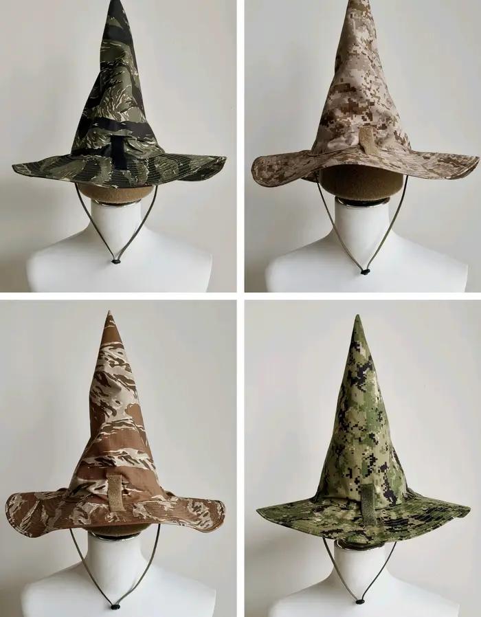 Chapeau de sorcier camouflage
