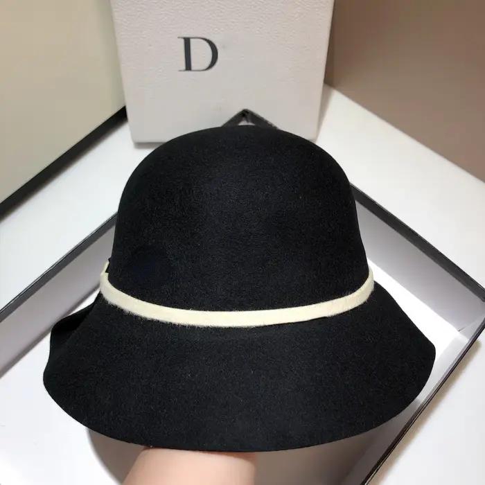 100% australien double face pure laine bassin chapeau étoile Sun Li même style haut-de-forme mode arc après fourche