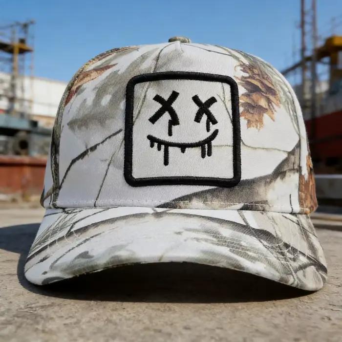 Chapeau camouflage à la mode avec un design de broderie unique - surélevé dans un style d'été