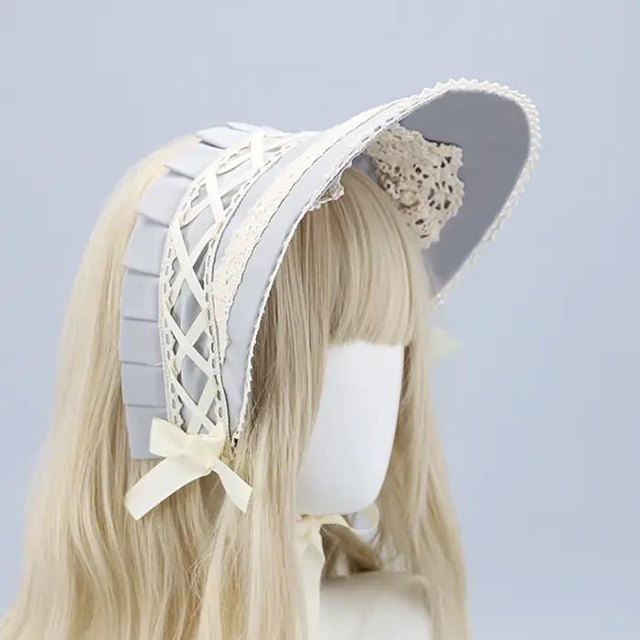 Chapeau à nœud en dentelle victorienne de style colonial pour fête