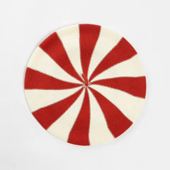 Béret en coton tricoté pour filles