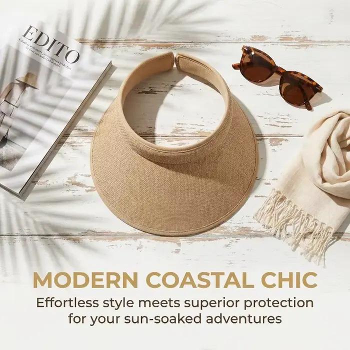 Chapeau de soleil en paille pour femme