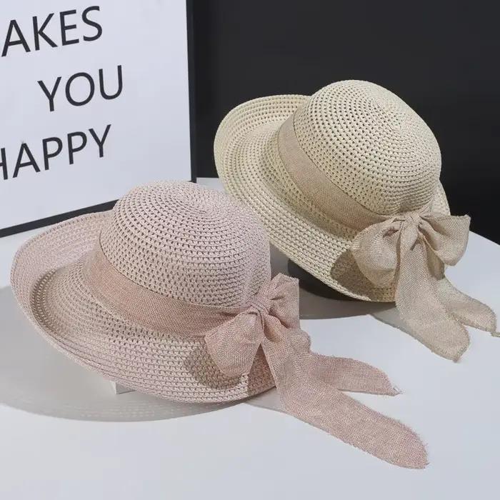 Chapeau vintage pour femme avec nœud