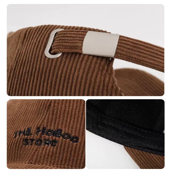 Nouvelle casquette de baseball en velours côtelé d'automne et d'hiver pour femmes