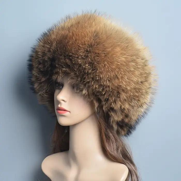 Chapeaux d'hiver en vraie fourrure pour femmes