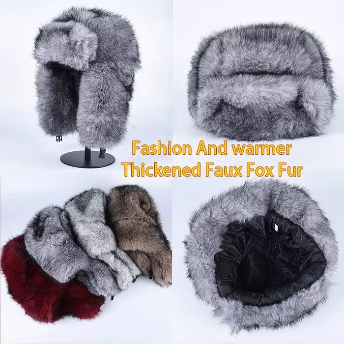 Chapeau de luxe russe en fausse fourrure pour femmes ushanka 2026 design trapper bomber chapeau hiver neige élégant occassionnels