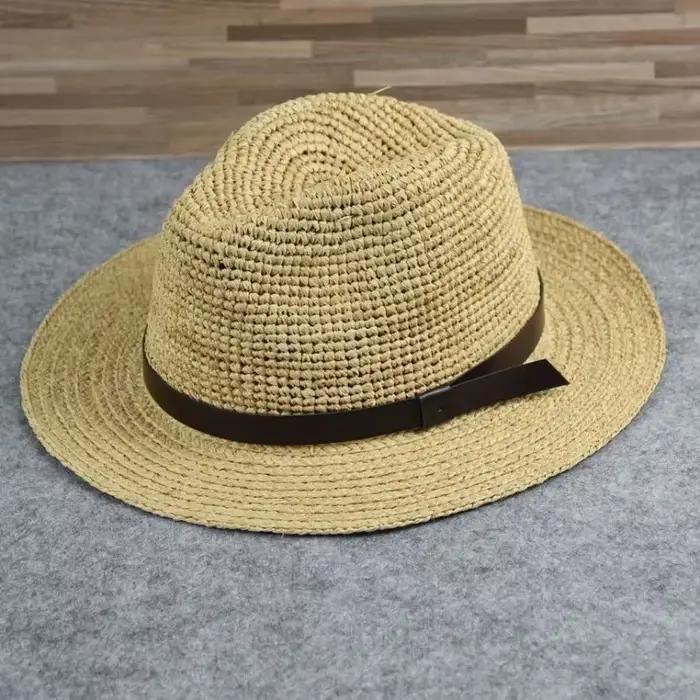 Chapeau de paille en raphia pour hommes