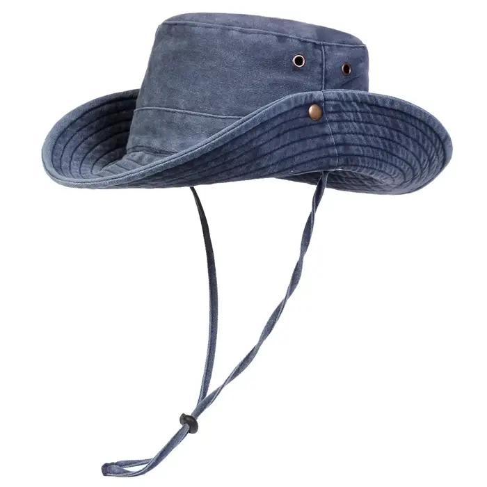 Chapeaux Bob Homme à Grand Bord Lavé