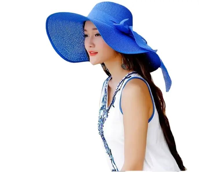 Chapeau de paille à grand bord pour femmes