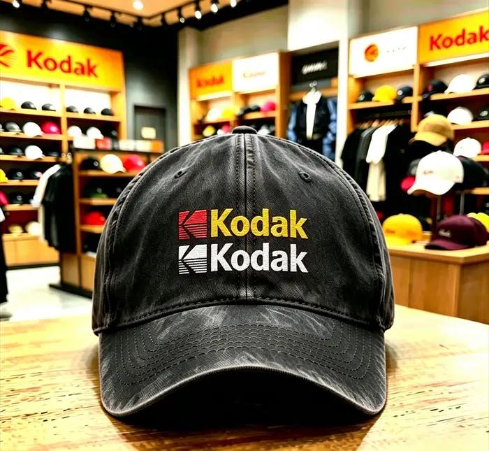 Casquette de baseball délavée avec logo Kodak 2026