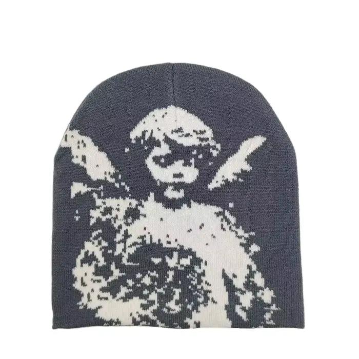 Bonnet en tricot Jacquard ange à la mode