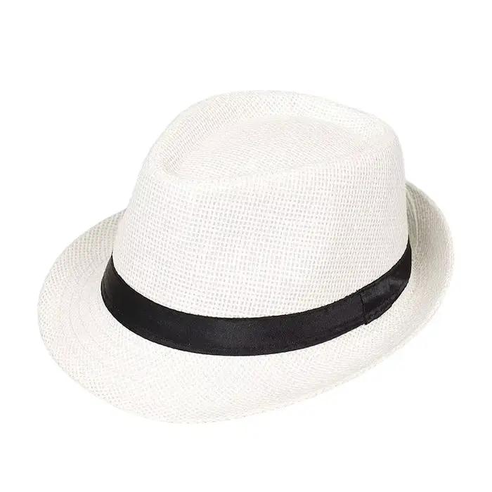 Chapeau Jazz Style Britannique en Papier Unisexe Élégant pour Hommes et Femmes Occasions Spéciales Plage Printemps Été