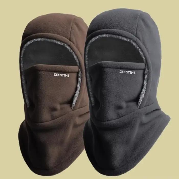 Cagoule polaire casquette de cyclisme résistant au froid coupe-vent capuche chaude et chapeau épaissir thermique Ski