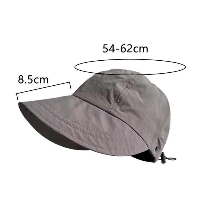 Chapeau de soleil de plage pliable avec cordon de serrage
