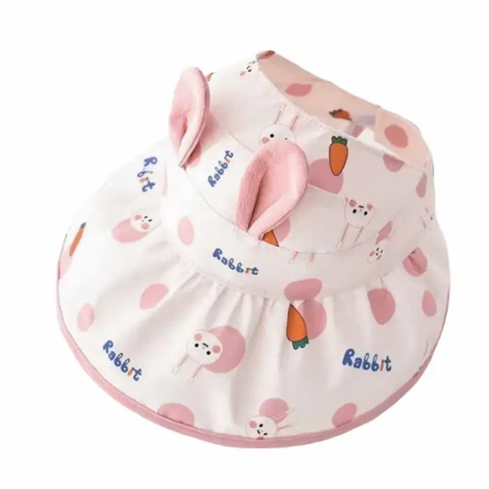 Chapeau de soleil pour enfants avec oreilles de lapin