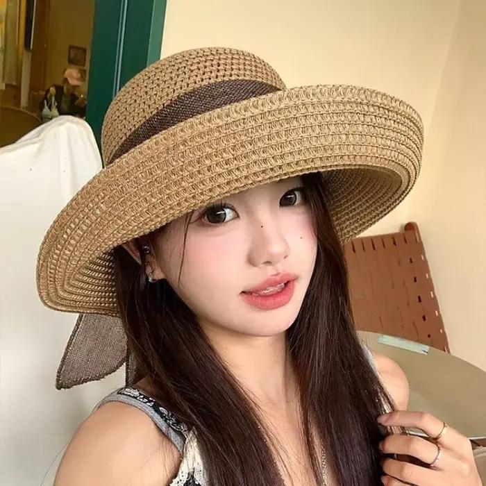 Chapeau vintage pour femme avec nœud