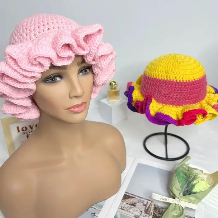Chapeau seau conique au crochet fait à la main