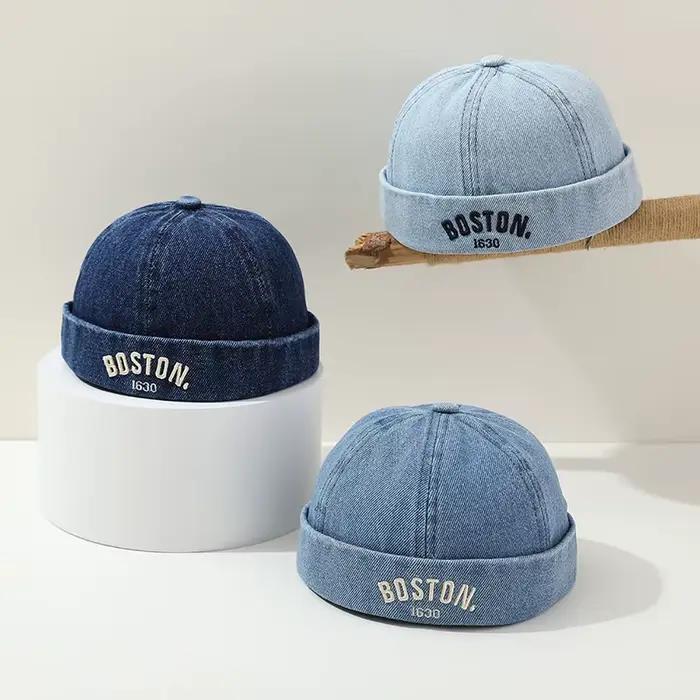 Casquette melon en denim bleu pour enfants