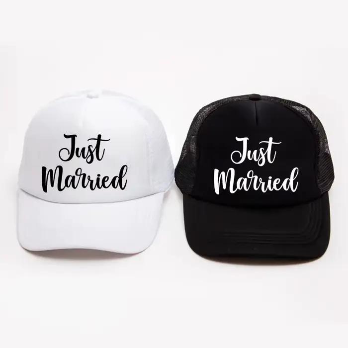 Chapeau de camionneur blanc et noir