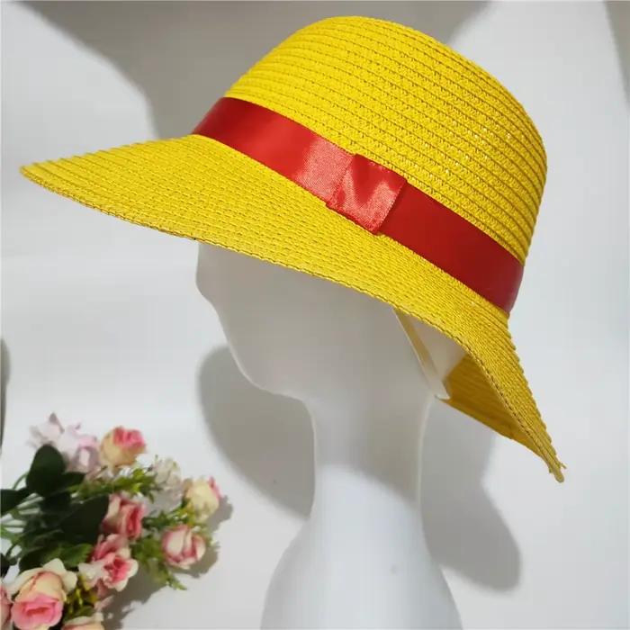 Chapeau de paille jaune tressé Luffy de ONE PIECE pour adulte