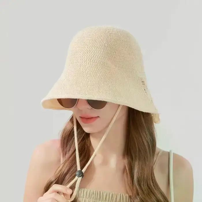 Chapeau de pêcheur ajouré tissé à la main