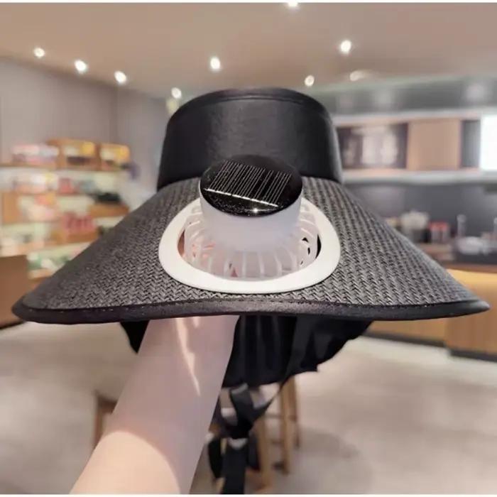 Chapeau de pêche léger à énergie solaire avec protection UV