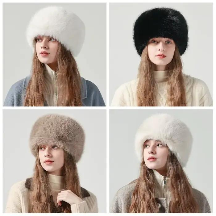 Chapeau en fausse fourrure artificielle