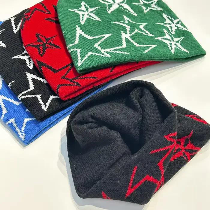 Chapeau étoile à cinq branches en laine