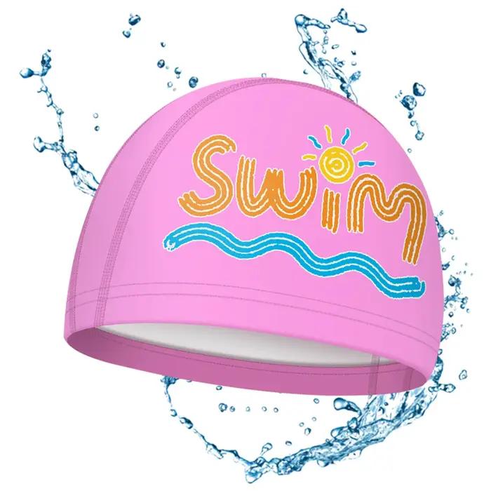 Bonnets de bain imperméables de dessin animé en silicone pour cheveux longs, protection des oreilles, pour enfants et adultes, accessoires de natation pour piscine, lac et rivière