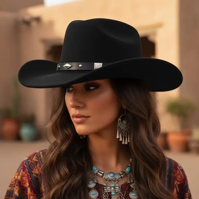 Chapeau Western Vintage avec Ceinture