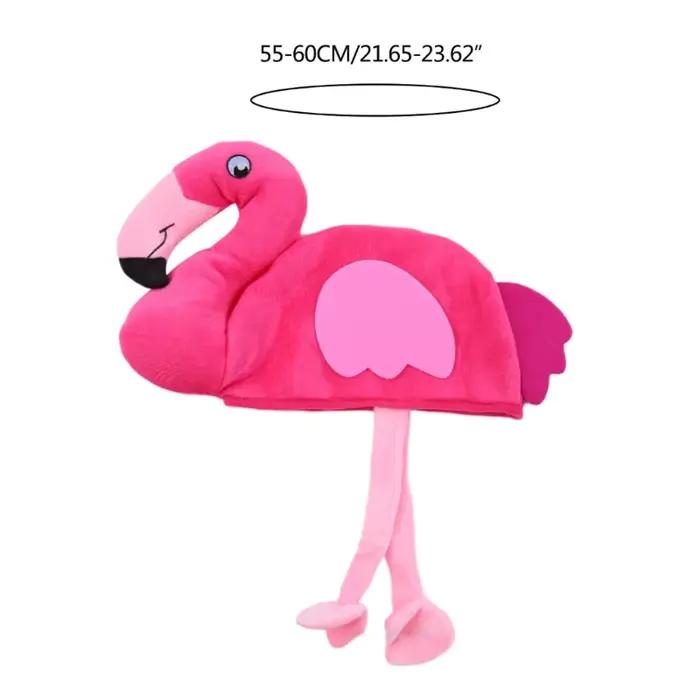 Chapeau drôle d'halloween en forme flamant rose
